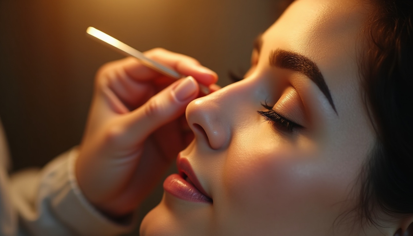 Femeie cu sprâncene perfect pigmentate zâmbind, demonstrând rezultatele pigmentării.