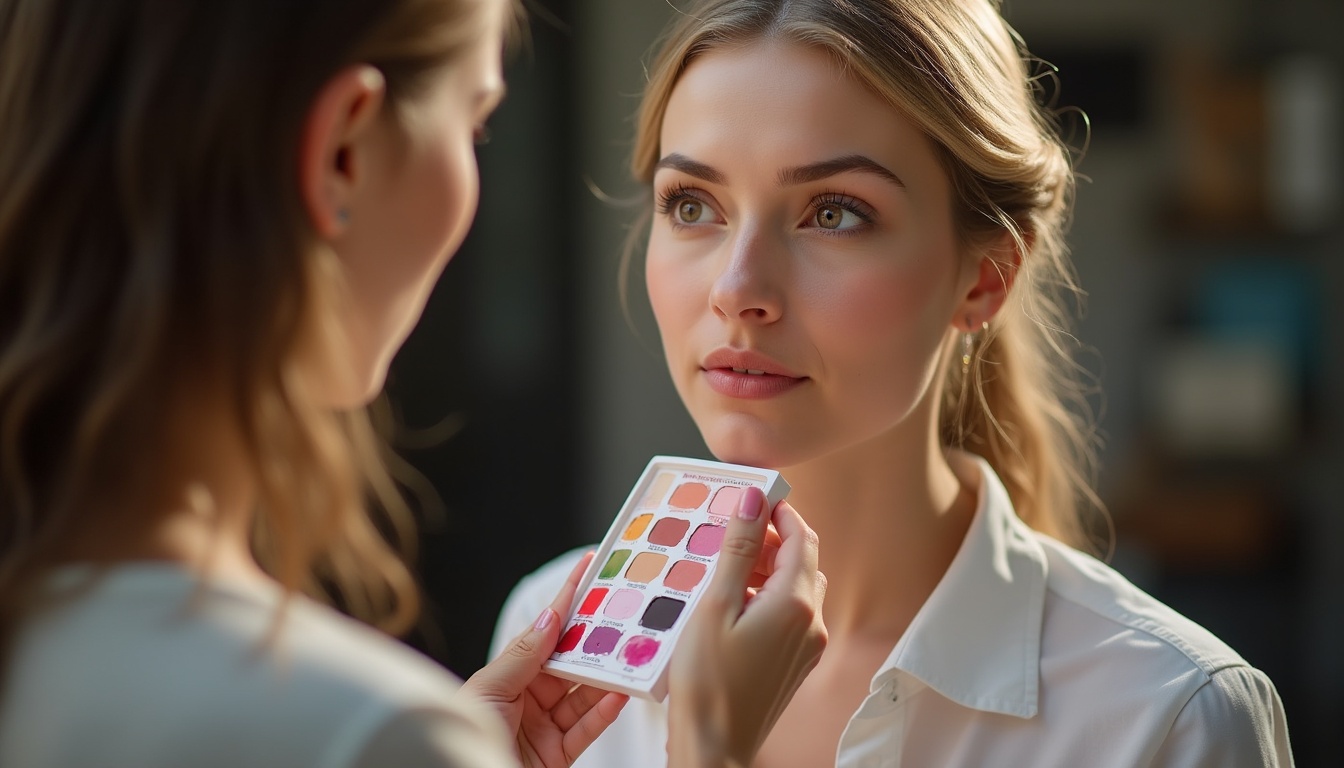 O femeie zâmbind cu buze perfect conturate și colorate, ilustrând rezultatul micropigmentare buze
