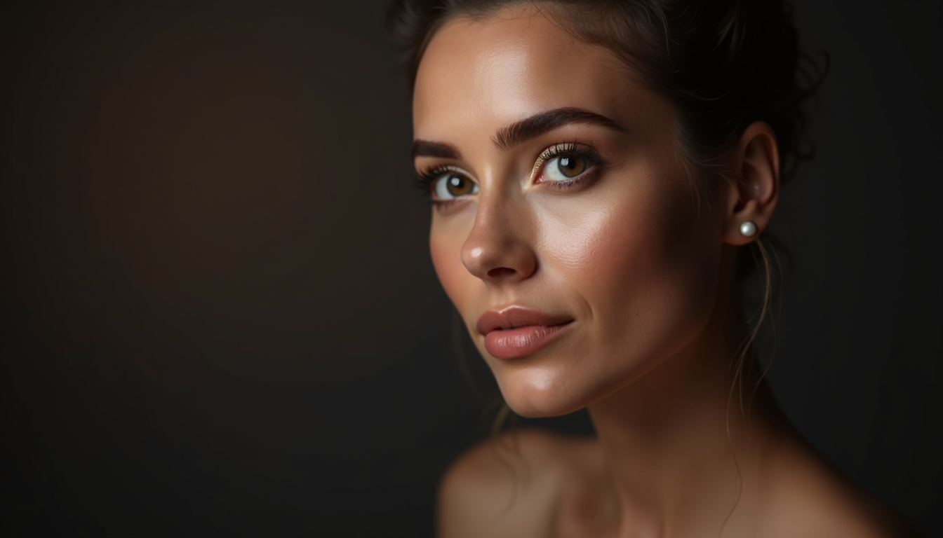Femeie zâmbitoare cu sprâncene perfect conturate prin tatuaj fir cu fir, reflectând un look natural și impecabil